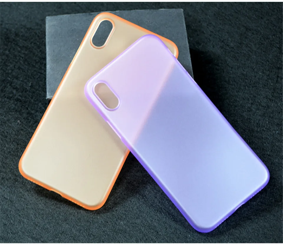 0,3 мм ультра тонкий чехол для iPhone X XR XS Макс Matte Пластик задняя крышка чехол для iPhone х R X S Макс моды чехол