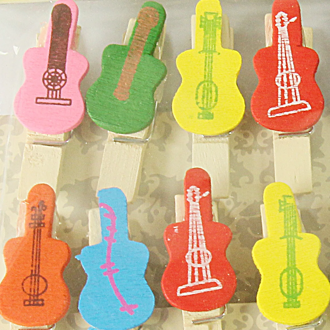 Coloffice деревянный зажим Скрипки/Гитары DIY альбом Деревянные клипы (6 видов цветов)