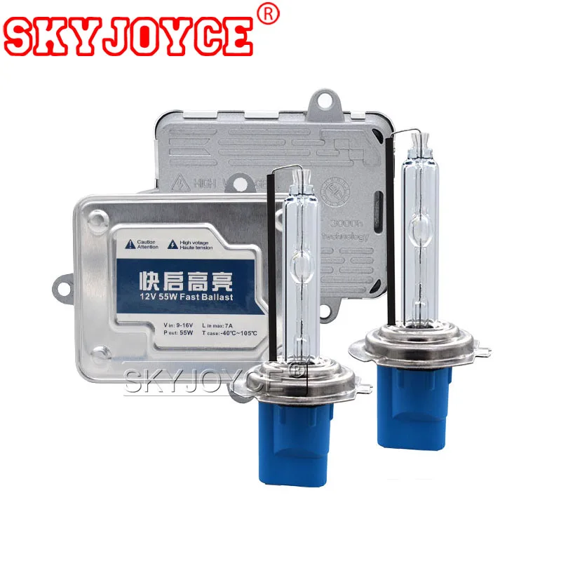 SKYJOYCE AC 55 Вт балласт ксенона H7 H11 D2H HID комплект 5500 К H1 H3 HB3 HB4 фар автомобиля ксеноновая лампа 55 Вт электронный блок ксеноновой фары HID комплект