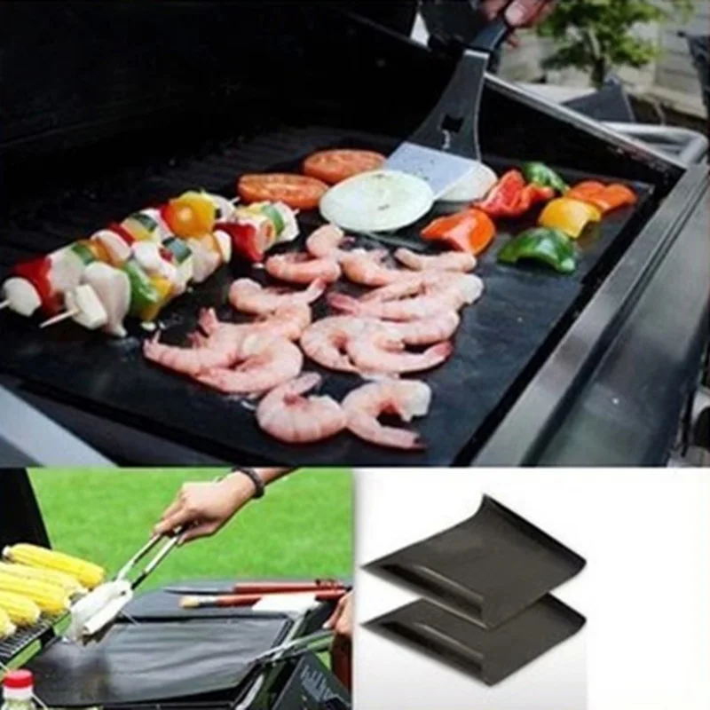 

Reusable Nonstick Grill Mat Barbecue Baking Liners Easy Clean Cooking Sheet Washable Outdoor BBQ Pad Microwave Oven Baking Tool