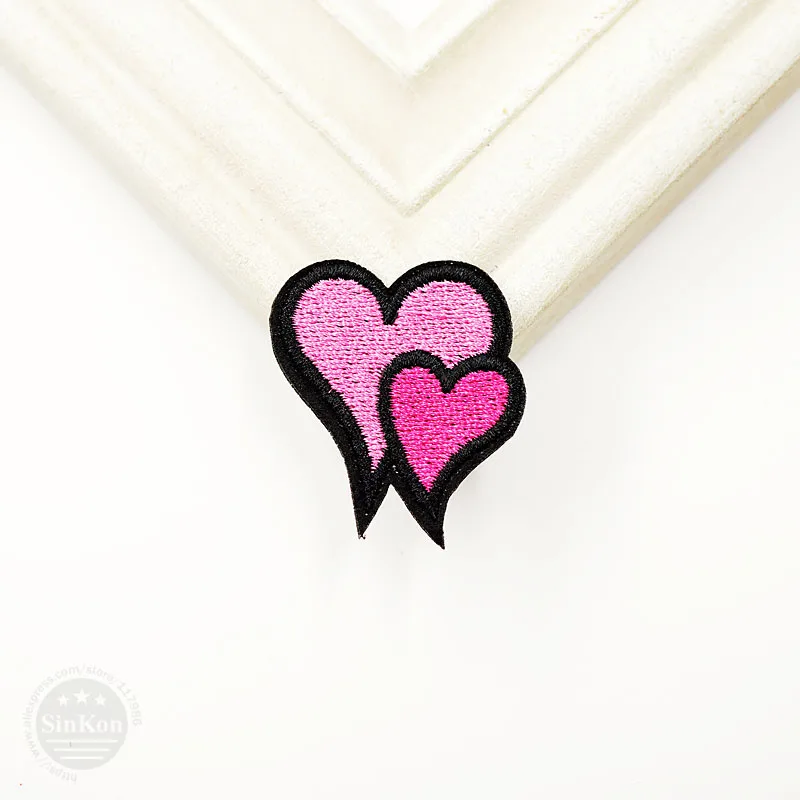 Heart (Size:3.4x3.8cm) Cartoon Badges DIY Embroidery Patch Applique Clothes Clothing Sewing Supplies Decorative Badge Patches | Дом и сад