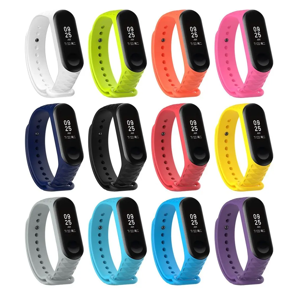 Силиконовый сменный ремешок для часов Xiaomi Mi Band 3 браслет здорового сна на выбор |