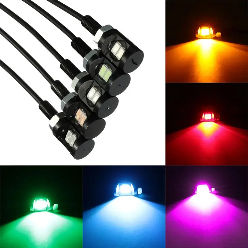 12V 2 светодиодный SMD мотоциклетный Автомобильный номерной знак Болт светильник лампа