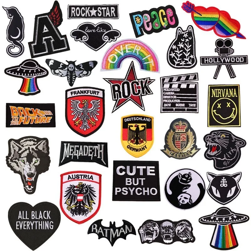 Горячая Распродажа, черные нашивки с вышитыми буквами для одежды, флаги орла, тайчи, кот, радуга, волк, Аппликации, 3D, сделай сам, пальто, шляпа, фирменные значки