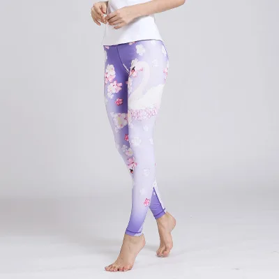 Women Chinese Style Yoga Pants Gym Tights Sport Fitness Print Elastic Running Workout Sexy Leggings | Спорт и развлечения