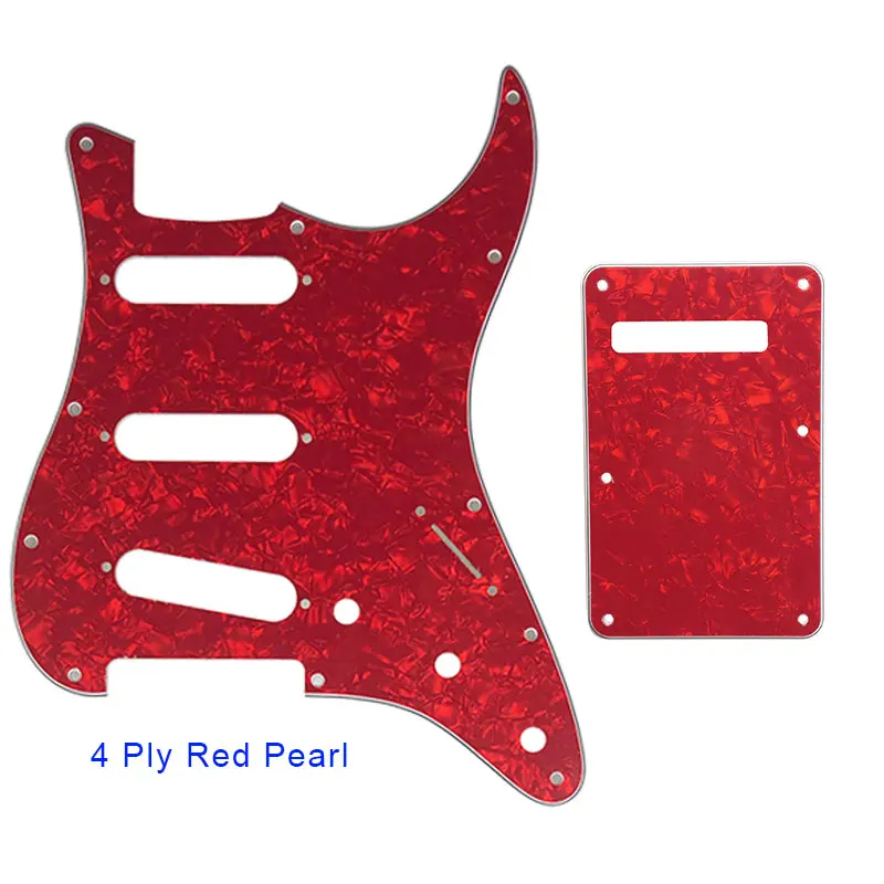 Запчасти для гитары Pleroo-для США \ Мехико Fd Stratocaster 72' 11 Отверстие для винта Стандарт St& задняя пластина царапина пластина Многоцветный выбор