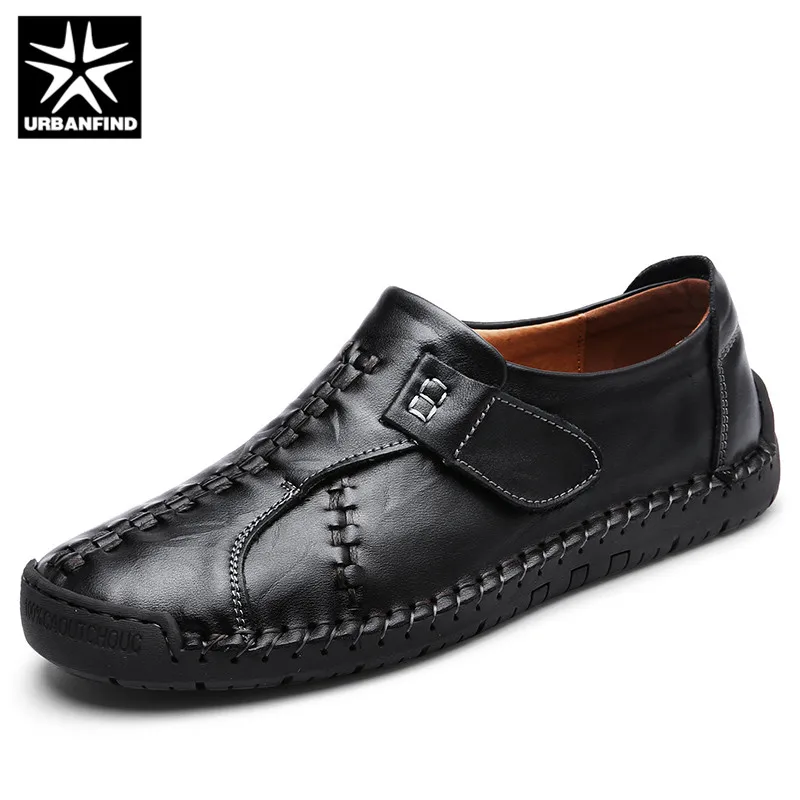 URBANFIND Luxury Design New Genuine Leather Loafers Men Moccasin Slip On Sneakers Flat Causal Shoes Adult Male Boat | Обувь