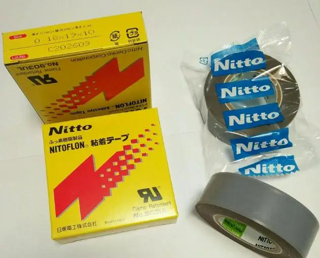 3 рулона/лот Высокое качество Nitto Denko лента 903UL Nitoflon силиконовая клейкая лента(t0.18 мм* w19мм* L10m