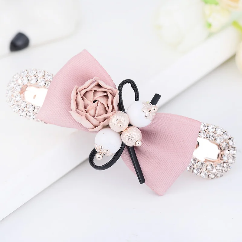 Женская заколка для волос EASYA с жемчужным цветком и бантом ювелирное украшение из