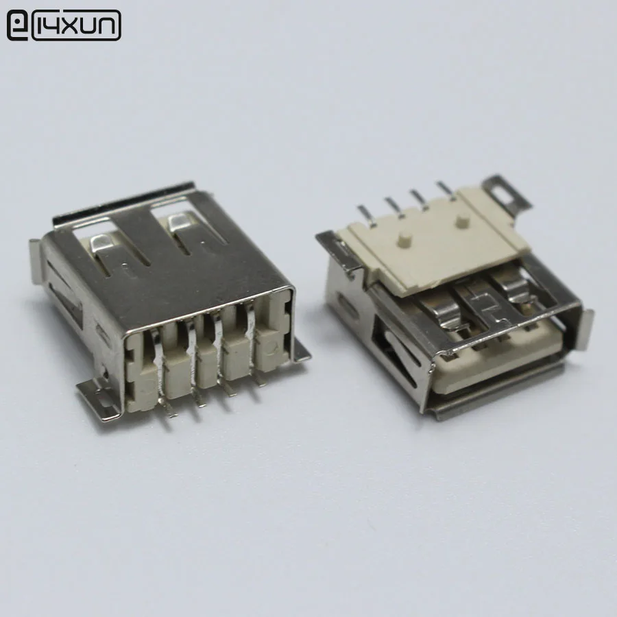 10 шт. гнездовой разъем USB типа A 4 контактный SMD 180 градусов DIY разъемы|4 pin female