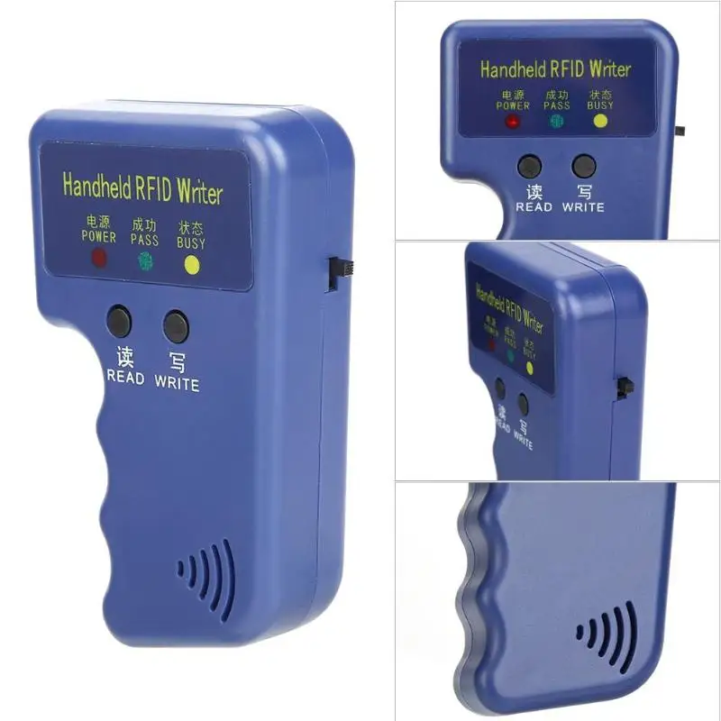Черный/синий Дубликатор ключей Ручной 125 кГц RFID ID карта копировальный писатель записи EM4305 ID карты HID апжр карты можно скопировать