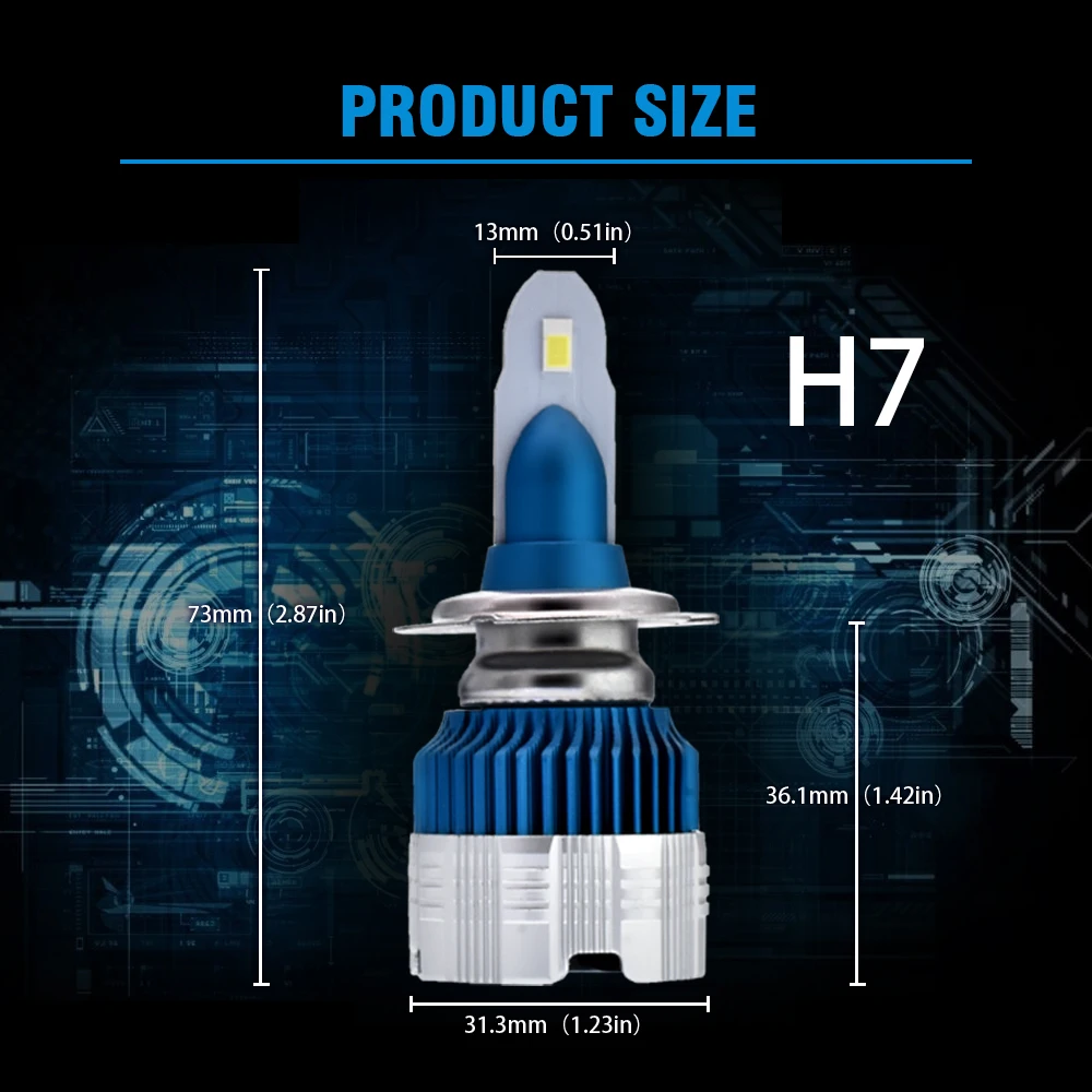 Мини Canbus H4 H7 светодиодный комплект автомобильных фар 100 Вт 10000LM/комплект H1 H11 9005 HB3
