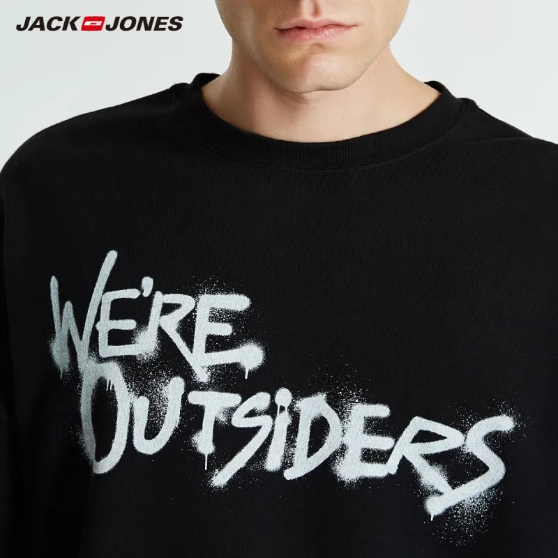 JackJones мужская толстовка с буквенным принтом пуловер рубашка одежда верхняя 218333559