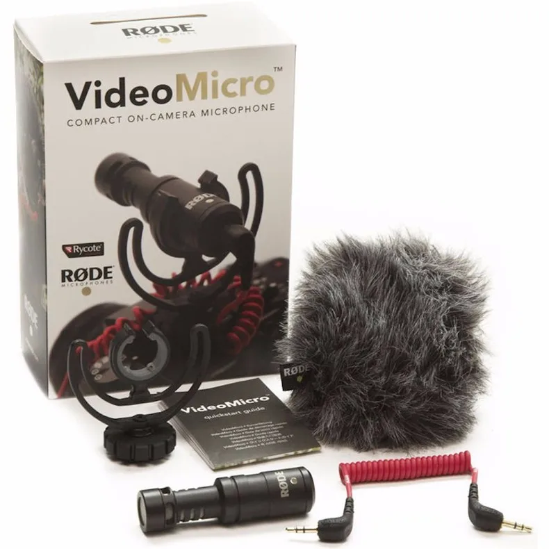 Ехал VideoMicro Компактный На Камере Записи Микрофон для Canon Nikon Sony Lumix DJI Осмо DSLR Камеры