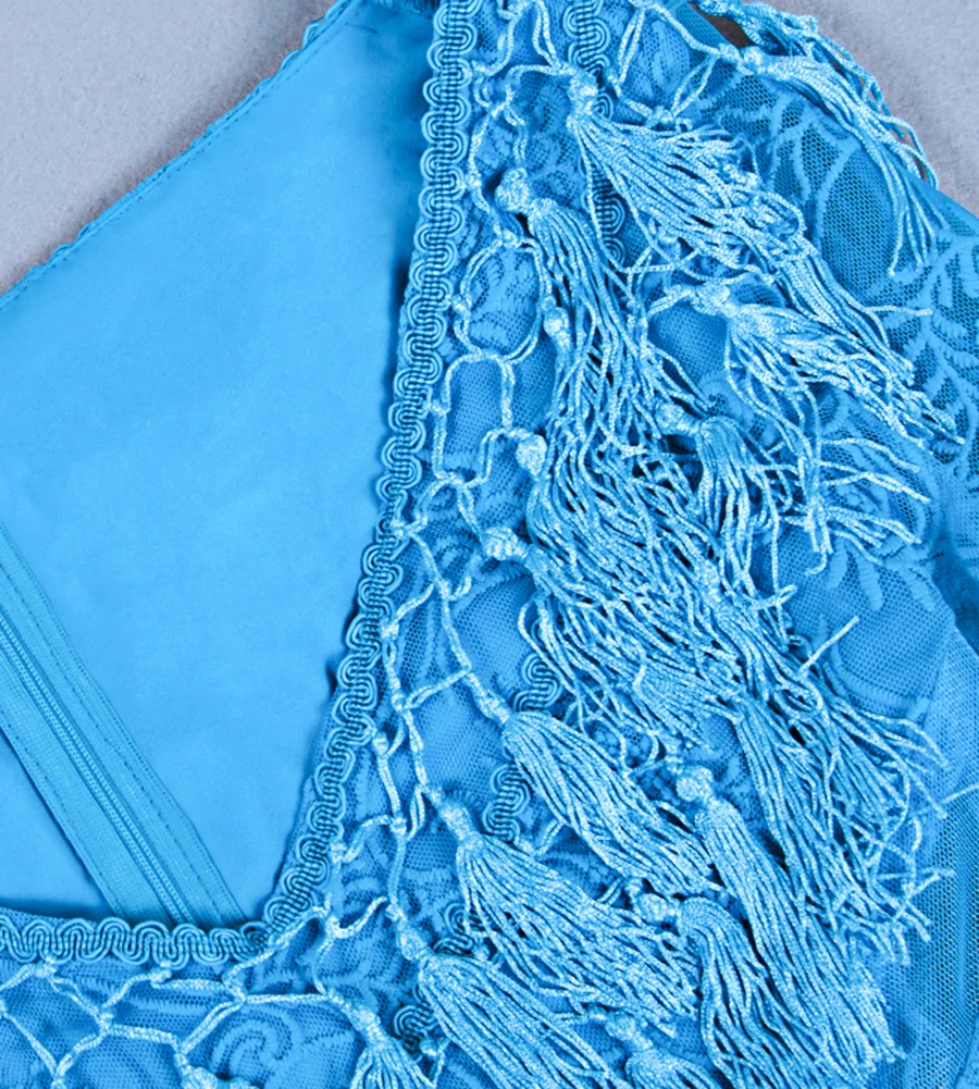 Bqueen 2017 новое женское синее платье с v образным вырезом и длинным рукавом богемное