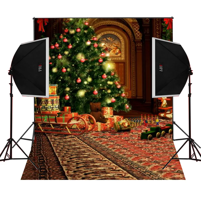 Красный автомобиль снег живописные для детей фото камеры fotografica Studio винил