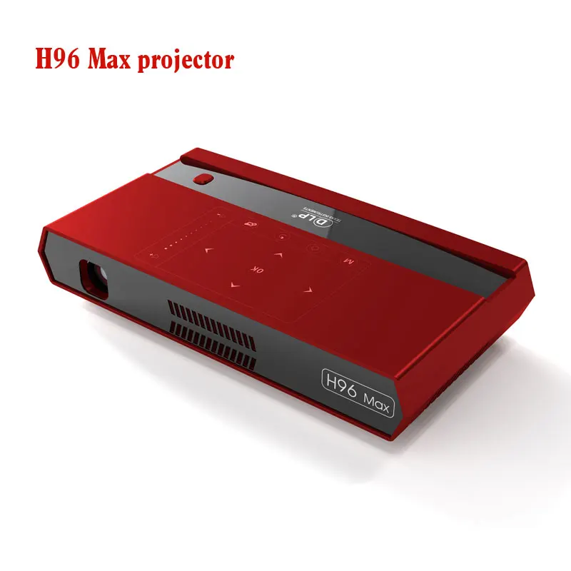 Портативный S912 h96 max проектор Octa Core 3D 4 K HD 2 ГБ+ 16 Гб Встроенный Android 6,0 WI-FI HD DLP светодиодный прожектор с bt динамик