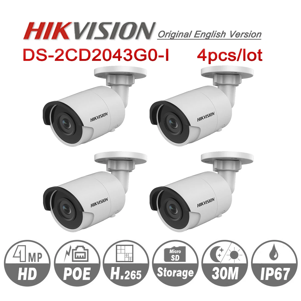 Предварительная продажа IP камера Hikvision 4 МП сеть видеонаблюдения с разрешением в