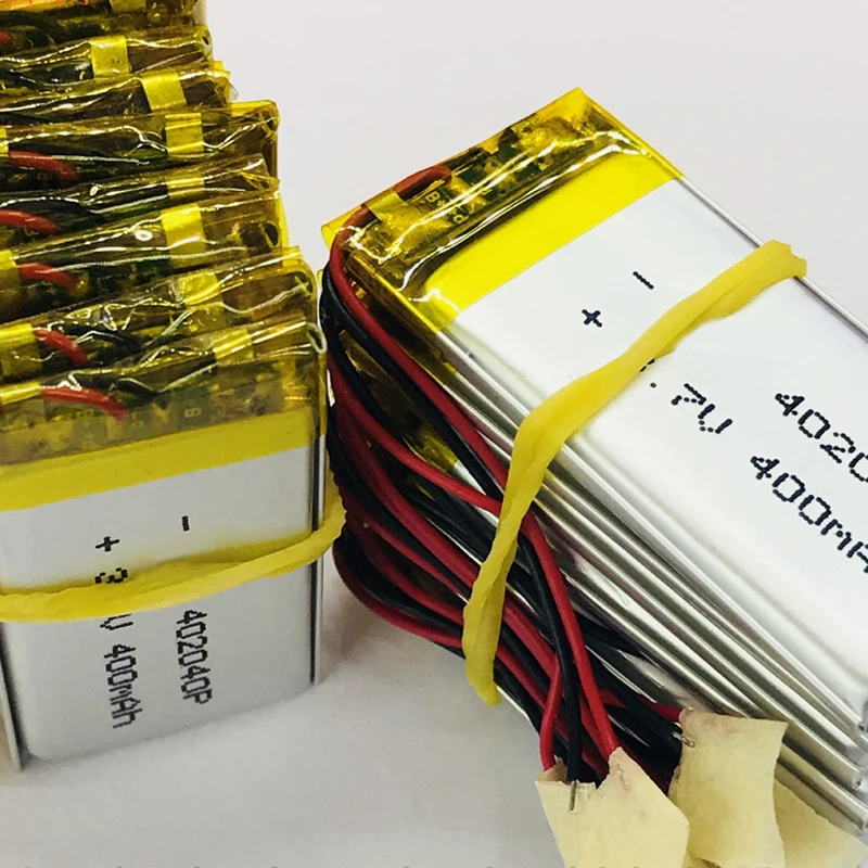 10 шт. 3 7 V 400mAh 402040 литий полимерный 402040p 042040 Li Po аккумуляторные батареи для Mp3 MP4 MP5 GPS