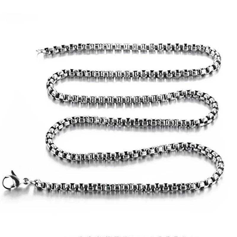 2 5 мм/3 мм/4 мм/5 мм ширина 316L цепь из нержавеющей стали Серебряная цепочка для