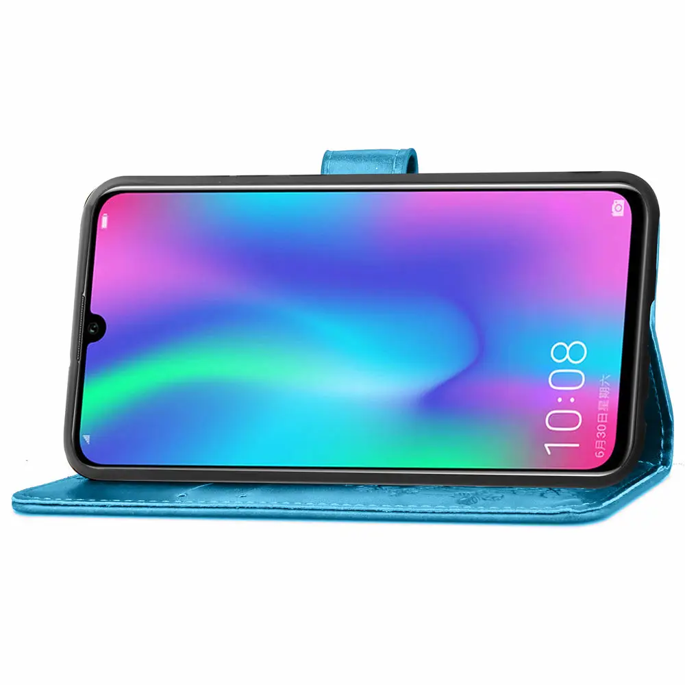 Кожаный чехол бумажник с бабочкой для Huawei honor 8C 8X 9X 10i телефона Y9 Prime 2019 P Smart Z 20 10 lite