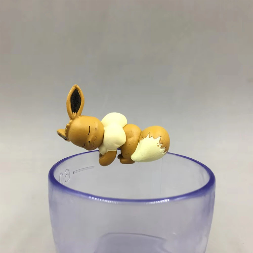 6 шт./лот Оригинальные фигурки для Evee и pkchu на кабеле или Teacup аниме игрушки Фигурки