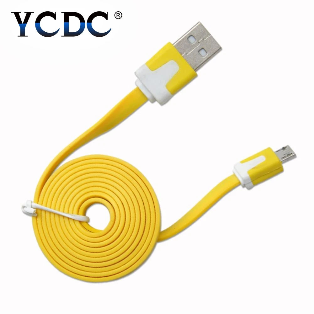 EL5175 1 м прочный плоский usb-кабель для зарядки и передачи данных для телефонов samsung, htc, Xiaomi, lenovo, zte, huawei, Android скидка 53 - Цвет: EL5175