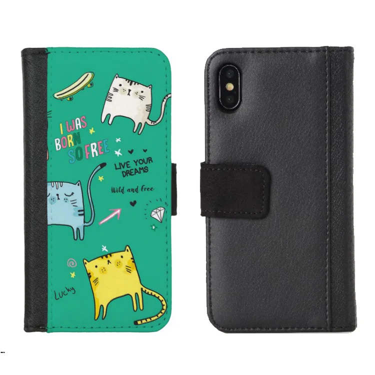 Кожаный чехол с откидной крышкой для iPhone X/XS MAX/XR/6/7/8/6 plus/7 plus/8 plus Прямая