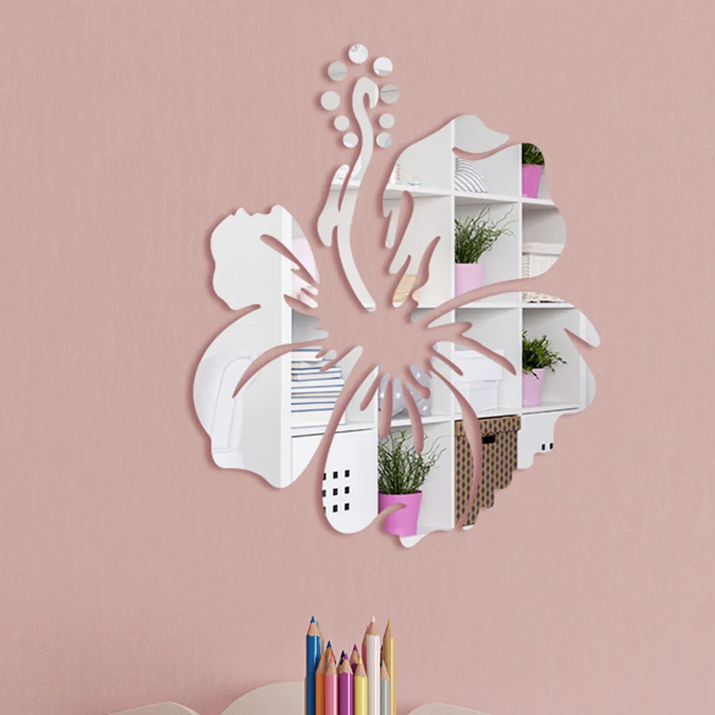 3D акриловая Настенная Наклейка в форме цветка современные наклейки украшение