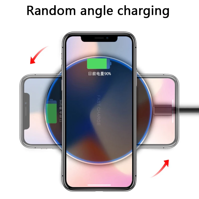 Универсальное беспроводное зарядное устройство QI для iPhone X 8 XS Samsung S9 S8 Plus Xiaomi Mix 3 2 s