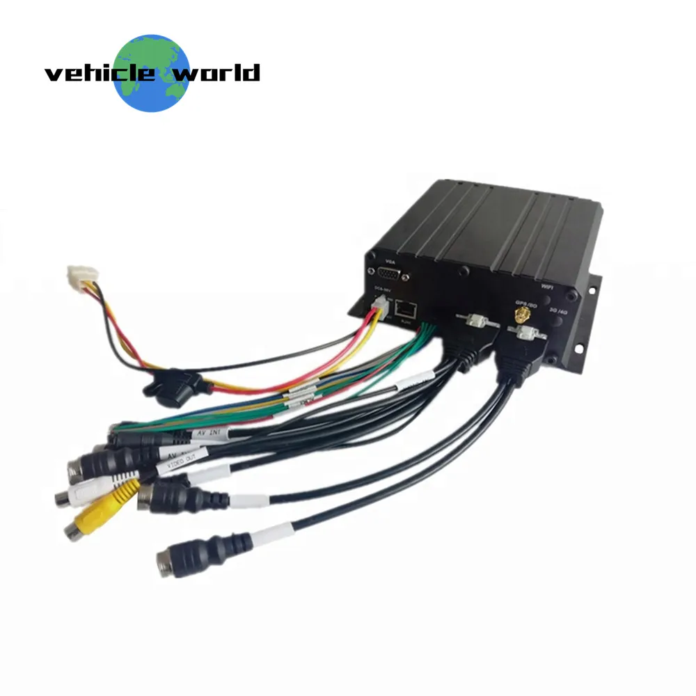 6Ch 2.0MP AHD 1080P GPS HDD SD карта мобильный видеорегистратор для трейлера грузовика такси