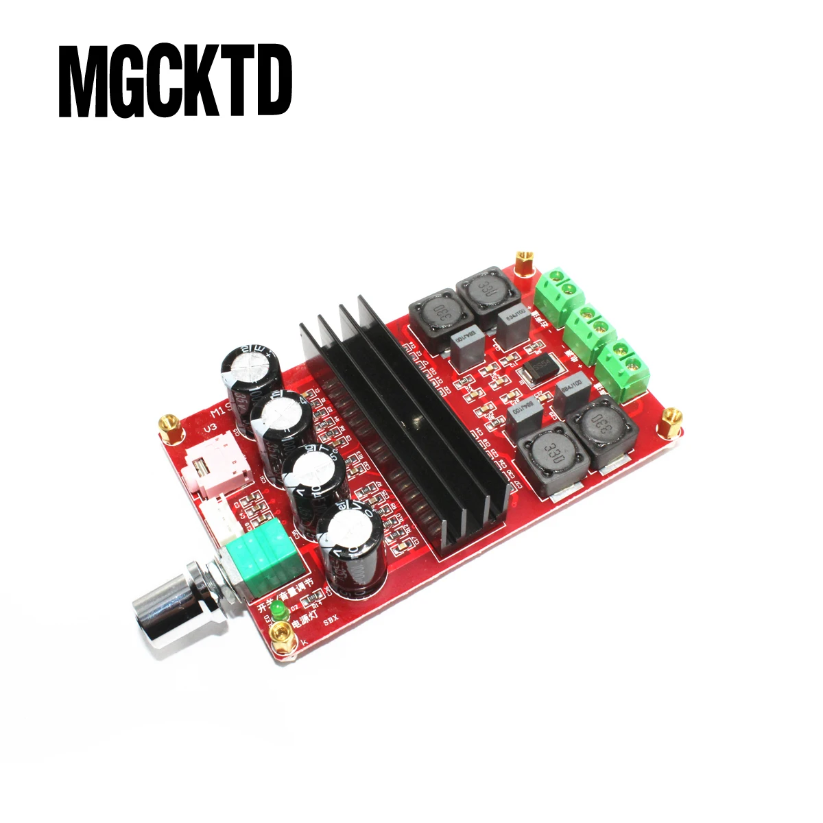 

XH-M190 2 * 100W digital amplifier board 12V-24V wide voltage dual-channel amplifier TPA3116D2 board