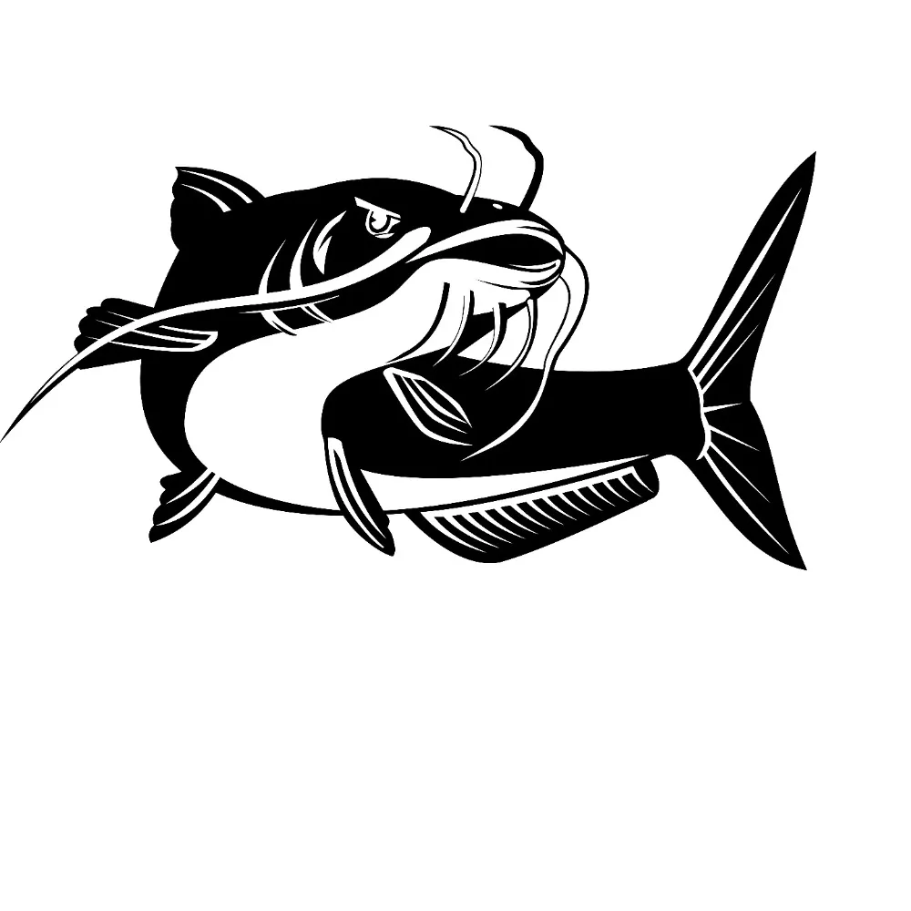 Catfish Fish Vinyl Creative Car Decal Styling Decals White Black L193 | Stickers
