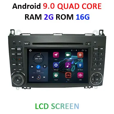 9.0 2G 16G LCD DSP ips Android 9,0 64G 2 din gps для Mercedes Benz Sprinter B200 W209 W169 W169 b-класс W245 B170 Vito W639 A180 A160 W906 PC - Цвет: 9.0 2G 16G LCD