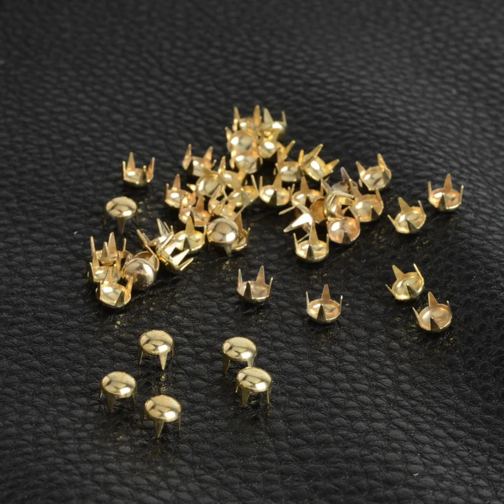 Круглые металлические заклепки и шпильки 100 шт. 5 мм женские браслеты одежда шитье