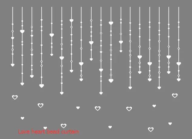 Звездные бусины занавески любовь теплое окно настенная наклейка украшение окна