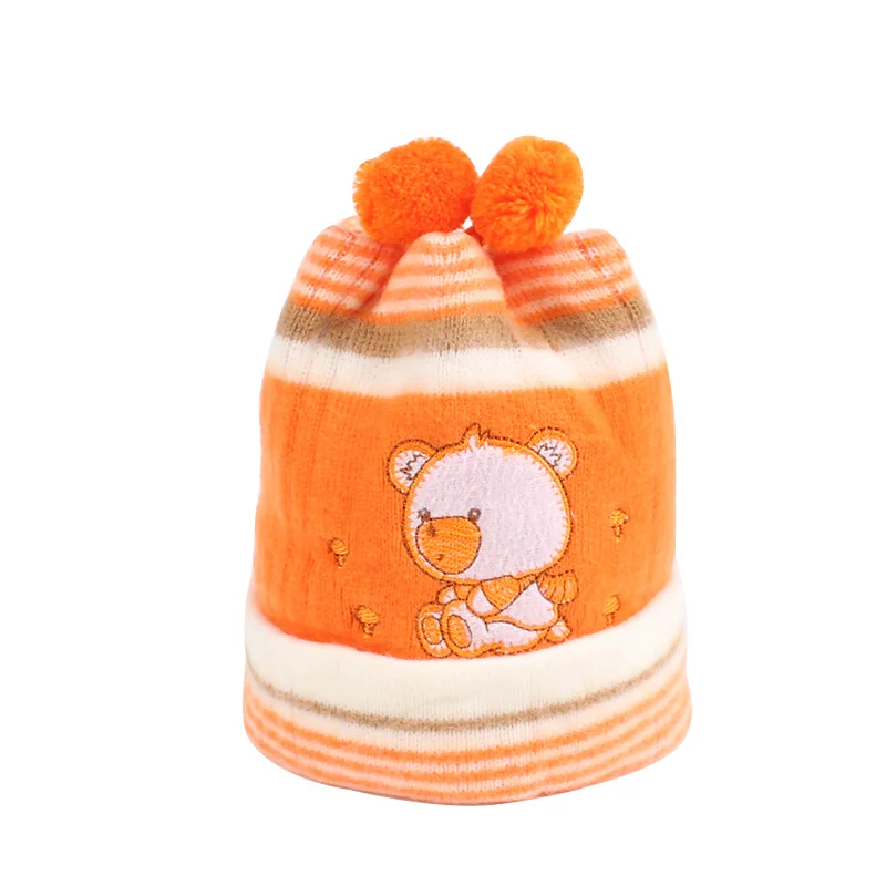Зимние шапки с изображением медведя для новорожденных вязаная крючком Детская