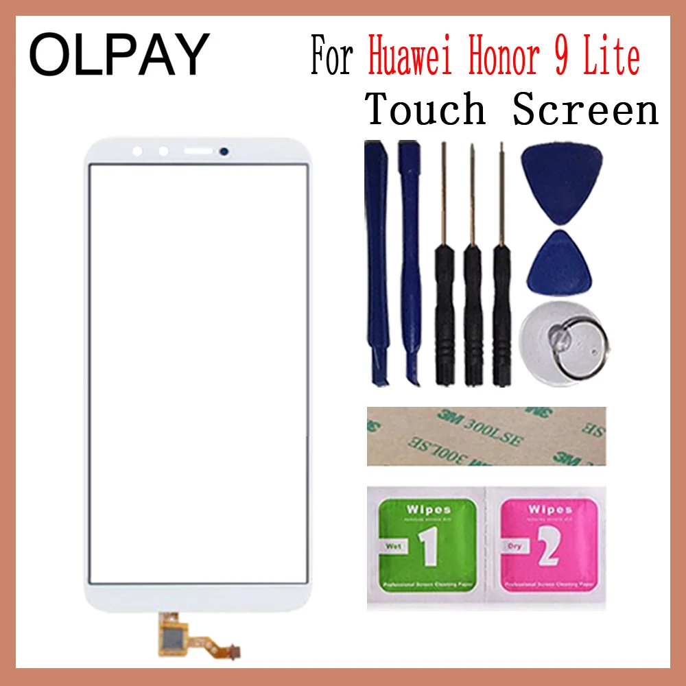 White With Tools OLPAY 5,65 '' сенсорный экран для huawei Honor 9 Lite сенсорный экран дигитайзер Панель переднее стекло объектив сенсор Замена - Цвет: White With Tools