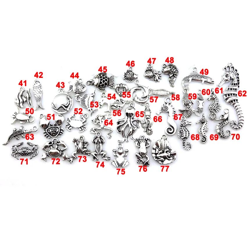 GLOWCAT 21686 винтажная Серебряная Смешанная подвеска рыбий хвост русалки ювелирные