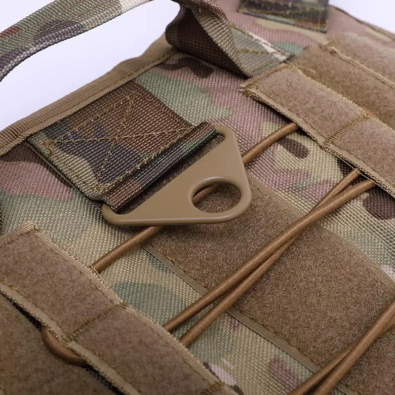 Большой жилет-одежда для собак на открытом воздухе тактический MOLLE D4 жилет для собак с 3 моллевыми сумками защитная одежда для домашних животных