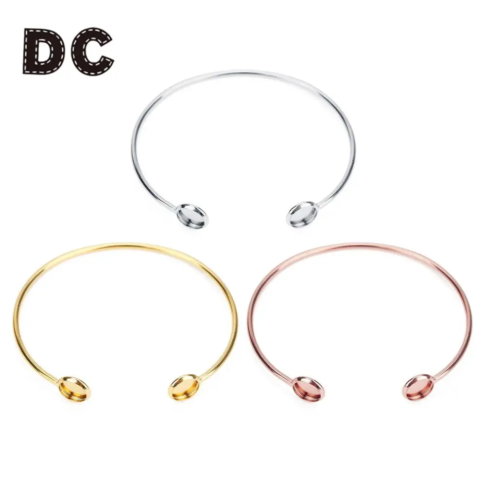 DC 1 шт. основа для браслета из нержавеющей стали Diy позолоченный браслет пустые
