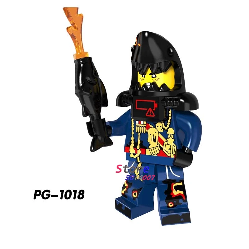 Один фильм Nya Sensei Wu Flashback Garmadon N-POP девочка Акула Рыбак строительные блоки кирпичи игрушки для детей - Цвет: pg1018