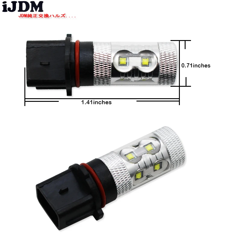 IJDM ошибок CAN-шина высокой мощности белый P13W PSX26W 50 Вт светодиодный лампы для автомобилей Mazda CX-5 Габаритные огни 12В 6000K белый
