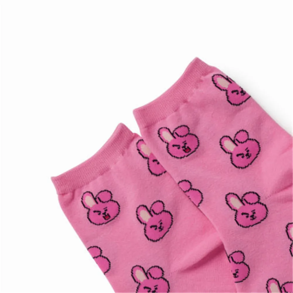 7 шт. новые Kpop BTS Bangtan мальчики BT21 TATA COOKY CHIMMY same милые теплые хлопковые тапочки с