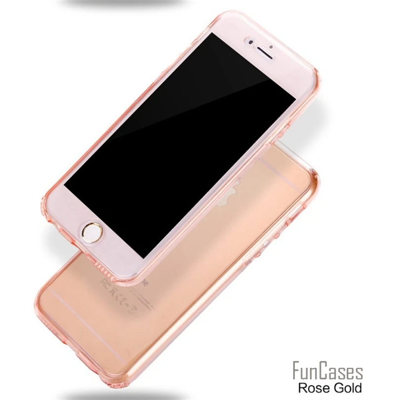 Чехол для iPhone 7 Plus 6 S Plu 5 5S SE (передняя + задняя покрывающий гель серии)