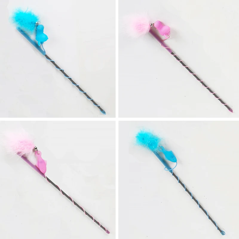 Животные мышь рыба кошка игрушка милый дизайн перо плюшевые товары для Маленькие