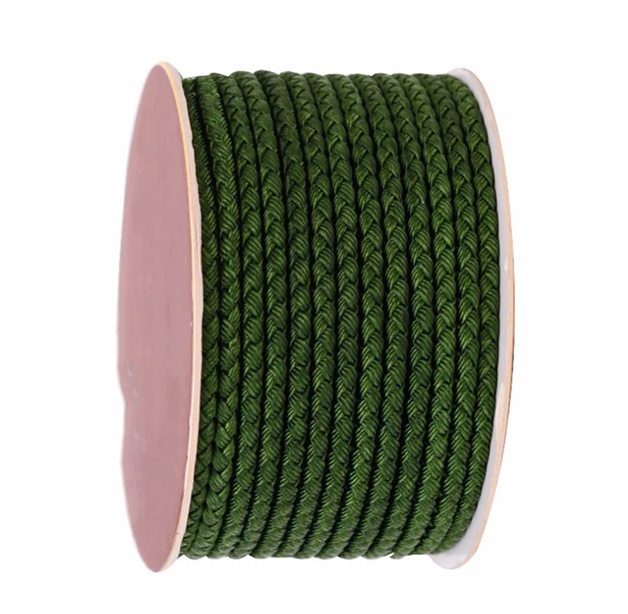 4mm Olive Green Dragon Squama Braid Nylon Cord Thread+18m/roll Jewelry Accessories Macrame Rope Bracelet Neckalce Wire String | Украшения и