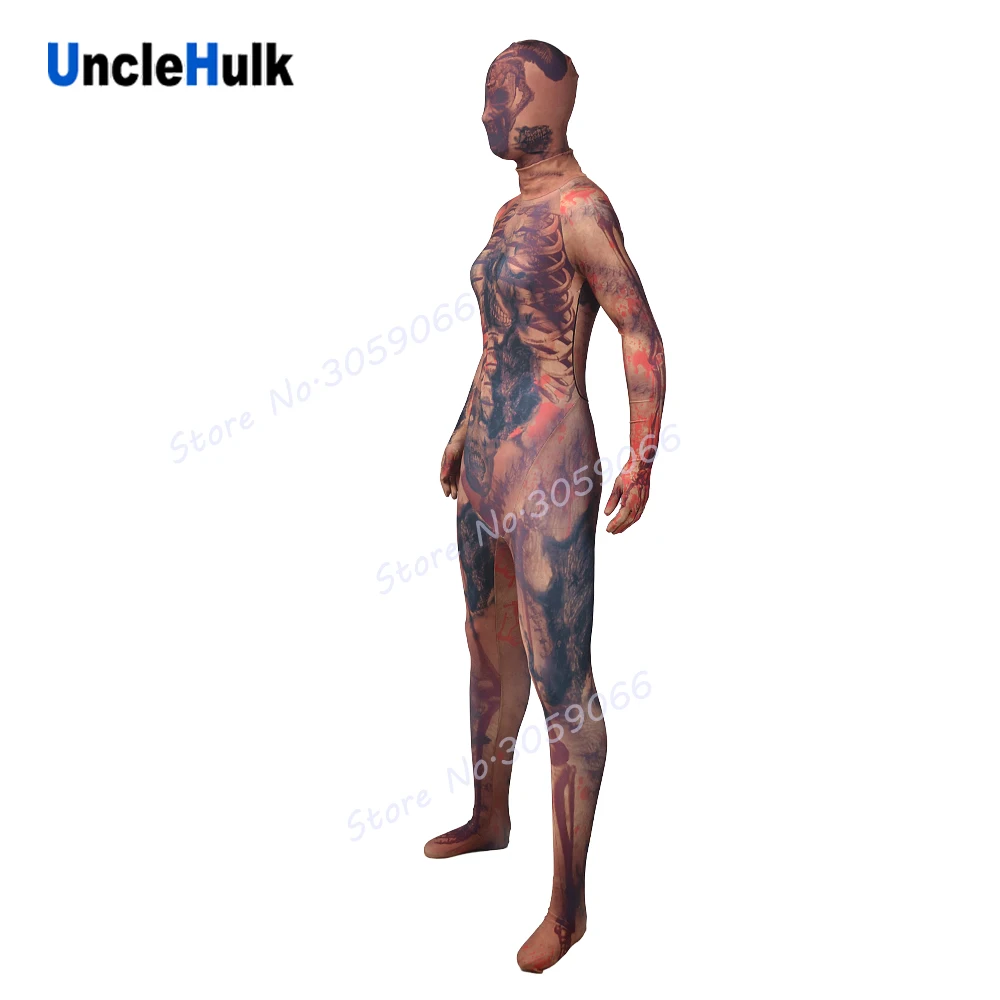 Страшный череп зентай спандекс костюм на Хэллоуин | UncleHulk