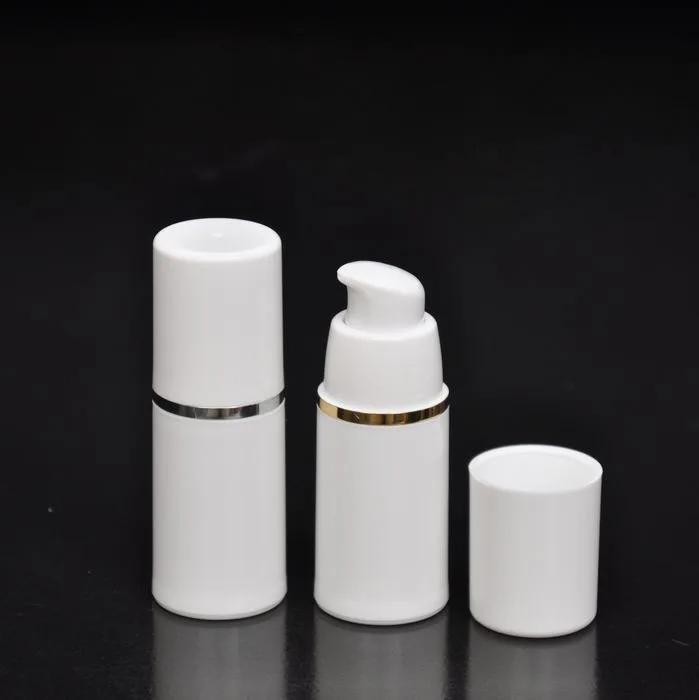 50pcs/lot PP 30ml airless bottle ,white clear color airless pump bottle for lotion, 50pcs BB cream vacuum bottle White + Gold