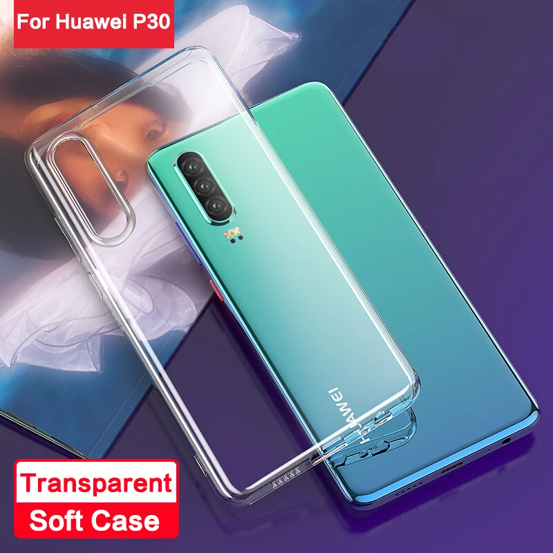 Phone Case For Huawei P30 Pro Transparent Soft Silicone TPU Protective Back Cover Lite Anti-knock |